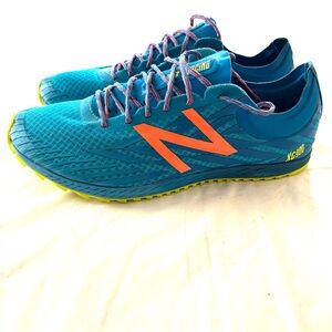 New Balance XC 900 V4 Blue and Neon Orange Marathon Track shoes SZ 9 Worn 1X